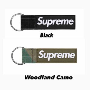 24SS Supreme Ripstop Keychain Black & Woodland Camo シュプリーム キーチェーン