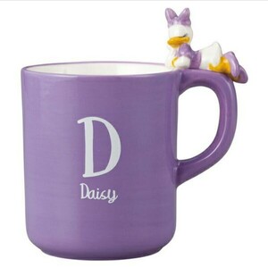 未使用 ディズニー デイジー おやすみマグ コーヒーカップ マグカップ レトロ雑貨 洋食器 DAISYDUCK Disney 紫 パープル