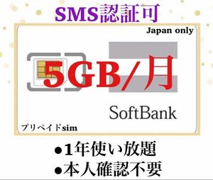 土、日、限定価格 プリペイド データ SIM 080番号 1 年間 毎月5G SMS受信可能