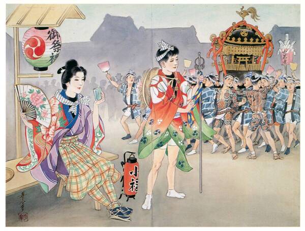新品 高畠華宵「風俗美人十二ヶ月画帖 9月」の特殊技法高級印刷 A4版サイズ 額なし 特価980円(送料込)即決