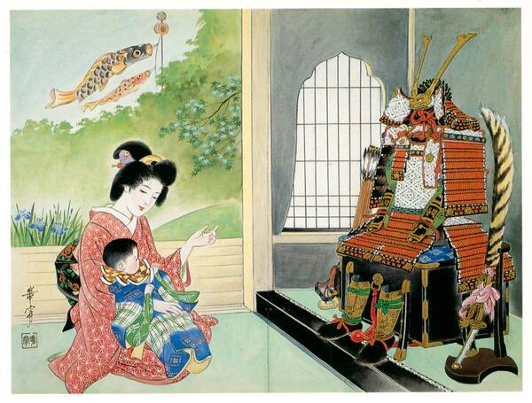 新品 高畠華宵「風俗美人十二ヶ月画帖 5月」の特殊技法高級印刷 A4版サイズ 額なし 特価980円(送料込)即決