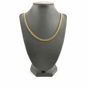  not yet judgment genuineness unknown Gold flat chain 48cm 5mm k18 18k Gold Plated 301