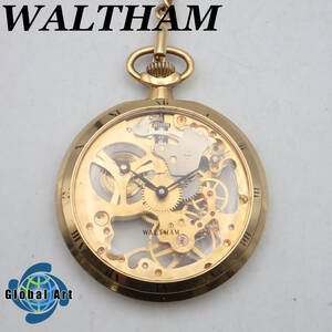 e05422/WALTHAM Waltham / механический завод / карманные часы / открытый лицо /17 камень / каркас / Rome n оправа 