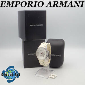 え05459/EMPORIO ARMANI エンポリオアルマーニ/クオーツ/メンズ腕時計/クロノグラフ/AR-5859/箱・ケース・コマ付/リューズ欠品