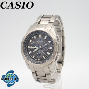 e05351/CASIO Casio / Oceanus / radio wave solar / men's wristwatch / titanium / chronograph / face gray /OCW-600