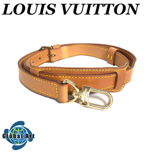 ●5D445/Louis Vuitton ルイヴィトン/ショルダーストラップ/バッグ用/斜め掛け/LV/ロゴ/ヌメ革/レザー/ゴールド金具/ベージュ