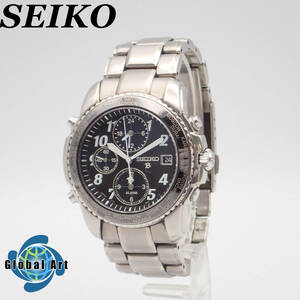 え05490/SEIKO セイコー/ブライツ/クオーツ/メンズ腕時計/ワールドタイム/スモセコ/文字盤 グレー/5T52-6B90