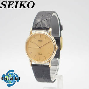 e05526[ pure gold 18KT gross weight approximately 31g]SEIKO Seiko / Dolce / quarts / men's wristwatch / face Gold /8J41-6060