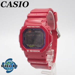 え05388【極美品】CASIO カシオ/G-SHOCK/ソーラー/メンズ腕時計/マルチバンド6/レッド/GWX-5600C