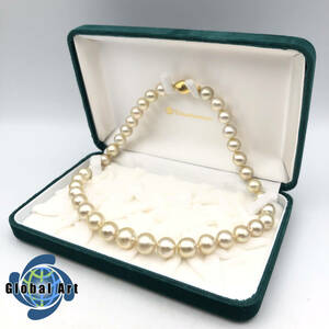 *E05455/book@ pearl / necklace / metal fittings SILVER/ pearl diameter approximately 11.~ approximately 13./ gross weight approximately 84g/ cream series / box attaching 