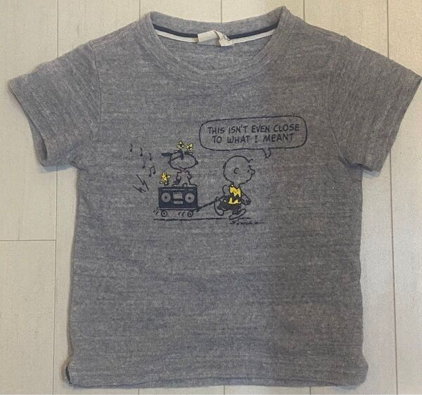 110cm 半袖 Tシャツ 夏物 キッズ 男の子 保育園 幼稚園 小学校 私服 洗い替え ピーナッツ スヌーピー