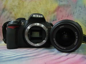 一眼レフカメラ Nikon/ニコン D3100 本体 AF-S DX NIKKOR 18-55mm 1:3.5-5.6G VR レンズ付き 通電確認済み