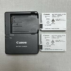 Canon キャノン純正★バッテリー「LP-E8」2個＆充電器「LC-E8」のセットです★EOS Kiss X7i/X6i/X5/X4に★