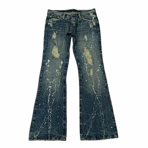 00's damage coating flare pants rare japanese label archive goa ifsixwasnine kmrii share spirit lgb 14th addiction y2k coating