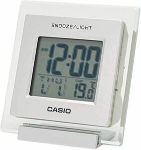 CASIO(カシオ) 目覚まし時計 シルバー デジタル 温度 カレンダー 表示 ミニサイズ DQ-735-8JF