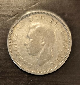 イギリス 6ペンス銀貨 1939年 GEORGIVS Ⅵ D:G:BR:OMN:REX / HP 1円スタート 検索：アンティーク モダン COIN 硬貨 外国銭 金貨