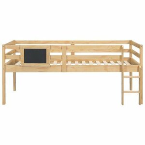 [ natural ] single bed loft bed low type bed wood bed bed single storage Northern Europe manner child part shop enduring .