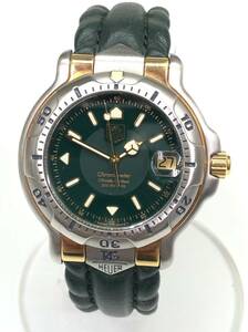 TAG HEUER 自動巻き メンズ腕時計 クロノメーター デイト グリーン文字盤 WH5153-K1 タグホイヤー SS-248647