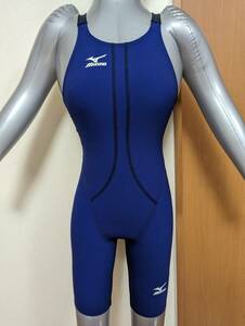 ミズノ GXハーフスーツ 女子競泳水着 85OC110 青/黒 サイズM Finaマーク