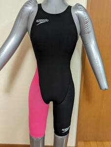 スピード(speedo) ファーストスキン FS-PRO2 ニースキン 女子競泳水着 SD44H03 黒/ピンク サイズS Finaマーク