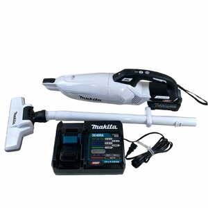 USED 極美品 makita マキタ 充電式クリーナ CL001G 白 掃除機 ホワイト 急速充電器 DC40RA バッテリ BL4025 家庭用 仕事用 軽量 ハイパワー