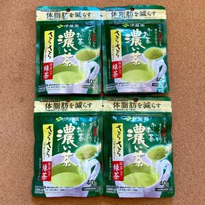 伊藤園 おーいお茶 濃い茶 さらさらパウダーティー 抹茶入り緑茶 4袋セット