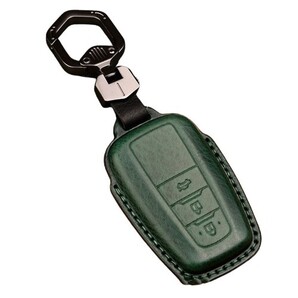 新品 トヨタ キーカバー キーケース レザー 本革 3ボタン 緑 グリーン TOYOTA プリウス カローラ RAV4 スマートキー ケース 送料無料