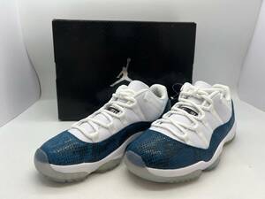 ◎9405 未使用 NIKE ナイキ AIR JORDAN 11 RETRO LOW LE SNAKE エア ジョーダン 11 レトロ ロー CD6846-102 27cm ホワイト/ネイビー