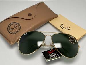 デッドストック★B&L RAY-BANボシュロムレイバン Metalメタル2 GOLDゴールド G-15 ティアドロップVINTAGEサングラスUSA製 ケース/タグ付