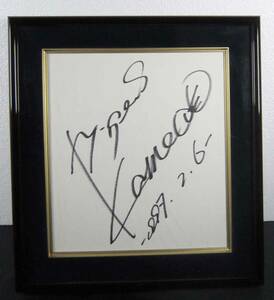  Hanshin Tigers 00 Kameyama . autograph square fancy cardboard autograph genuine work guarantee 