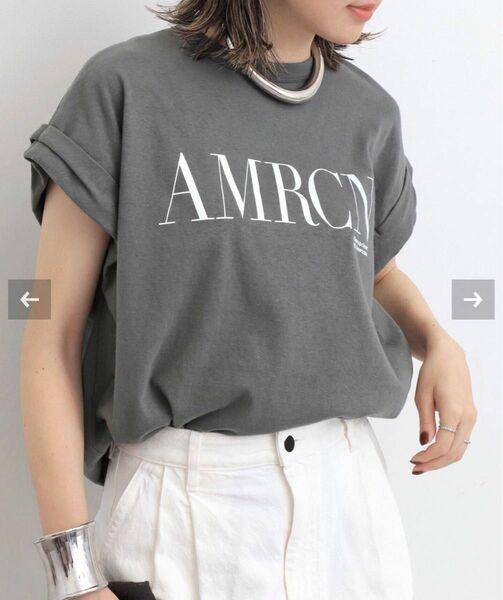 L'Appartement【AMERICANA/アメリカーナ】 T-SHIRT グレーB 新品・未使用・限定・完売