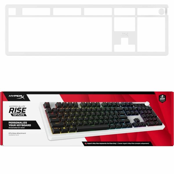 HyperX Alloy Rise専用 交換用トッププレート マグネット式 ホワイト