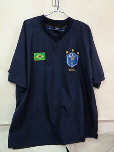 正規品中古★ブラジル★シャカシャカシャツ　紺　ＬＬサイズ（64-77