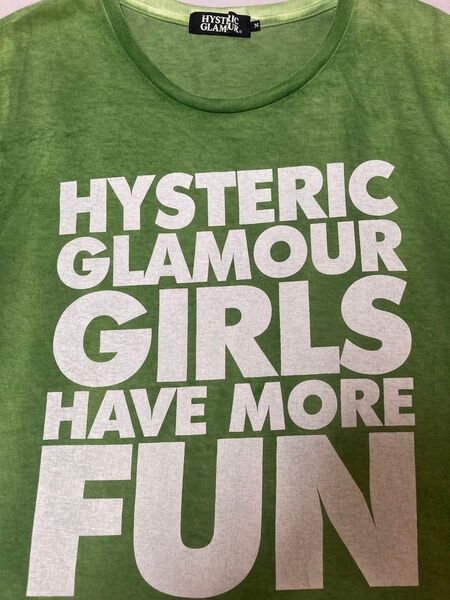 ヒステリックグラマー Mサイズ Tシャツhystericglamor グリーン タイダイ 染めムラあり