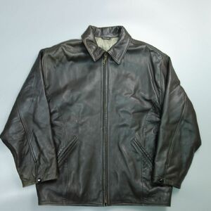 90s CARAPACEkala Pas Britain made leather single rider's jacket Brown men's S