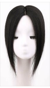  increase wool front . wig part wig black . center minute 3D air 100% person wool ek stereo wig Mrs. hair removal .. white ... length 30cm