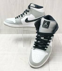 NIKE ナイキ 554724-092 Air Jordan 1 Mid スニーカー 28cm グレー