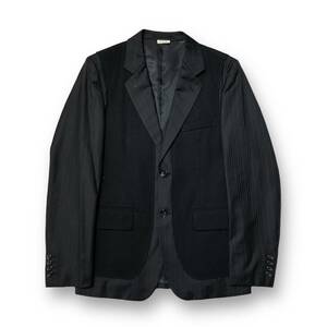 17AW COMME des GARCONS HOMME DEUX ストライプ切替テーラードジャケット サイズ:S DT-J023 コムデギャルソンオムドゥ 店舗受取可