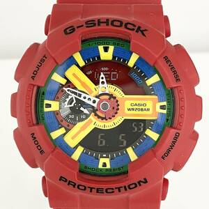 CASIO カシオ G-SHOCK Gショック GA-110FC クレイジーカラーズ レッド クォーツ アナデジ 腕時計 稼働品 メンズ