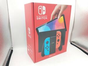 未使用品 Nintendo Switch(有機ELモデル) Joy-Con(L)ネオンブルー/(R)ネオンレッド(HEGSKABAA)