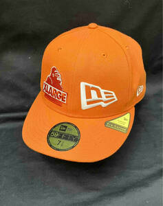 NEW ERA XLARGE 59 FIFTY LOGO CAP ニューエラ エクストララージ ロゴ 刺繍 キャップ 帽子 オレンジ 58.7cm 7 3/8
