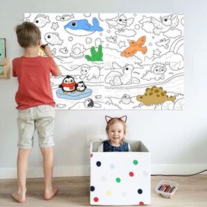 塗り絵 壁紙 シール 剥がせる 子供 知育 ウォールステッカー お絵描き 子ども部屋