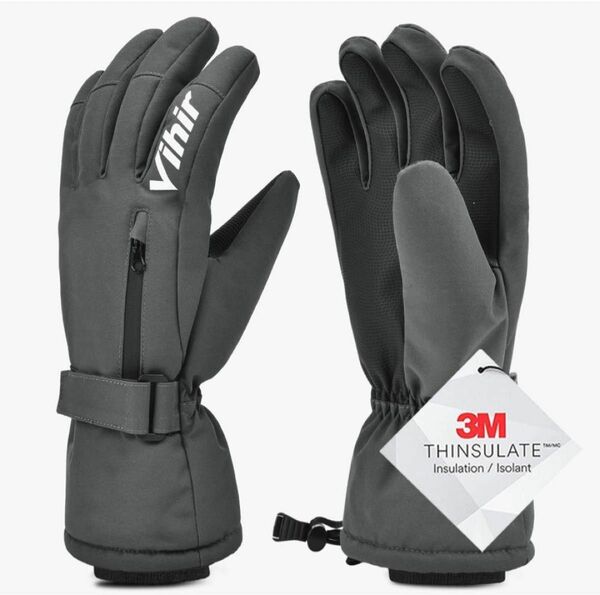 XL スキー グローブ 冬用 スキー 手袋 防寒 防風 シンレート 保温 厚手