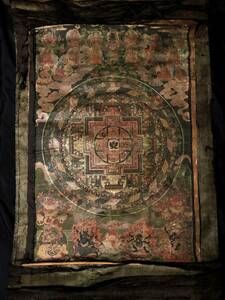 チベット タンカ 肉筆 15世紀～16世紀 仏教 曼荼羅 仏画 仏像 古写経 北