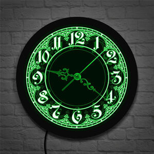 新入荷 LED7色変化 壁掛け時計 壁掛け 柱時計 装飾 照明 ライト ネオン アナログ インテリア オブジェ ネオンサイン アナログ時計