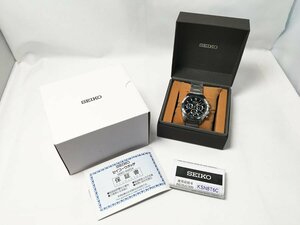 未使用・動作品 2024年3月20日購入! SEIKO セイコー スピリット クロノグラフ クォーツ 腕時計 8T63-00D0 黒文字盤