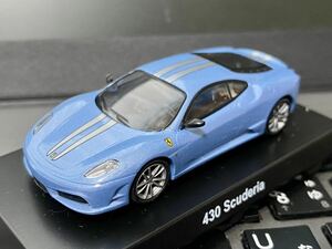 京商 1/64スケール Ferrari フェラーリ ミニカーコレクション 6 VI 430 Scuderia スクーデリア メタリックブルー 青メタ 組済み