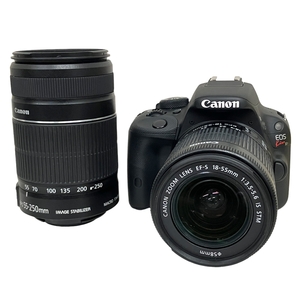 Canon EOS Kiss X7 18-55mm 55-250mm デジタル一眼レフカメラ ダブルズームキット イオス キス バッグ付属 中古 良好 T8631215