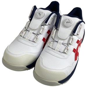 【動作保証】アシックス asics 安全靴 WINJOB CP306 BOA WHITE/CLASSIC RED 27.0cm 未使用 N8930389