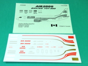 D AHSデカール 1/144 4028 Air 2000 ボーイング B737-300